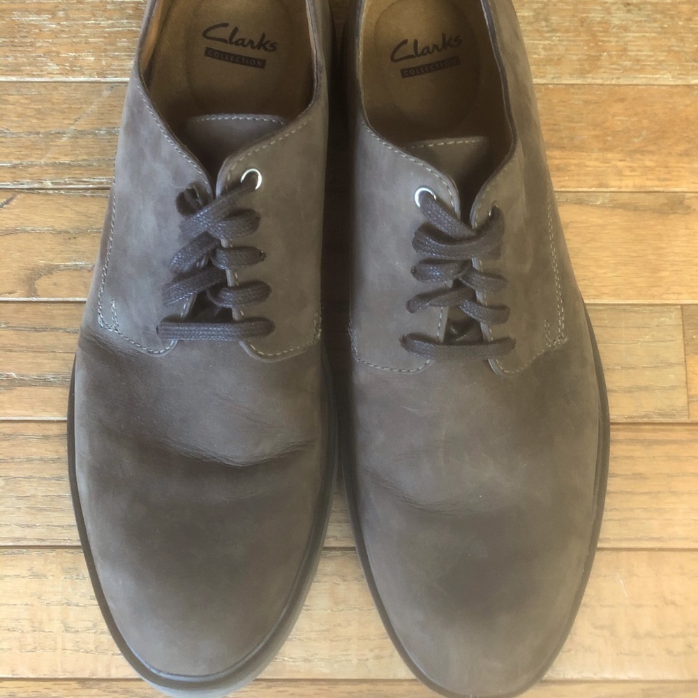 Clarks Men’s 12 Nubuck Leather Shoes